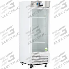 AMERICAN BIOTECH SUPPLY Lab Refrigerator: 23 cu ft, Upright, 1°C to 10°C, 34 3/4 in Overall Dp (MPN ABT-HC-LP-23-TS). Key specifications — Door Opening Style: Right; Color: White; Alarm Type: Door Ajar; Manufacturer Part Number: ABT-HC-LP-23-TS; Brand: AMERICAN BIOTECH SUPPLY; Product Type: Lab Refrigerator; Door Type: Swing Glass; Refrigerant Type: R-290.