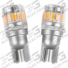 GROTE Compact LED Bulb: LED, Plastic Wedge (W2.1x9.5d), (T) Tubular, T3, 194NA, 9 to 16V AC/DC (MPN 94753-4). Key specifications — Brand: GROTE; Voltage: 9 to 16V AC/DC; Bulb Shape: T3; Light Color: Amber; Trade Number: 194NA.