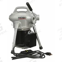 RIDGID Sectional Drain Cleaning Machine: Corded, K-50, 4 in Max. Pipe Dia., 0 Sections