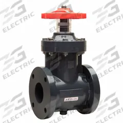 ASAHI Gate Valve: 8 in, PVC, Non-Rising, Class 150 Flange, 150 psi CWP, Wheel (MPN 1251080). Key specifications — Brand: ASAHI; Bonnet Material: PVC; Wedge Material: Polypropylene.