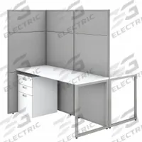 BUSH BUSINESS FURNITURE Modular Cubicle Workstation: 66 in Overall Ht, 60 in Overall Wd, White (MPN EODH46SWH-03K). Key specifications — Brand: BUSH BUSINESS FURNITURE; Office Cubicle Color: White.
