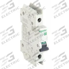SCHNEIDER ELECTRIC IEC Miniature Circuit Breaker: 4 A Amps, 60V DC, 14kA at 120/240V AC, Screw Clamp (MPN M9F44104). Key specifications — Brand: SCHNEIDER; DC Voltage Rating: 60V DC; Max. AIR Rating: 14kA at 120/240V AC; Terminal Connection: Screw Clamp; AC Voltage Rating: 240/277/480V AC.