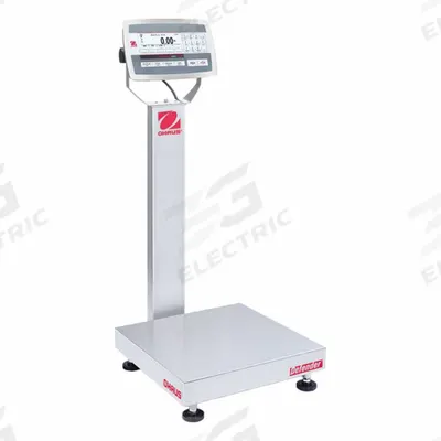 OHAUS Industrial Bench Scale: 18 in x 18 in, IP67/IP68, Column-Mounted - Bench Scales with Column-Mounted Indicator