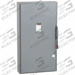 SQUARE D Safety Switch: Fusible, 400 A, Single Phase, 240V AC, Galvanized Steel, Indoor (MPN H225N). Key specifications — Brand: SQUARE D.