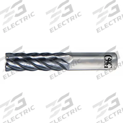 OSG Square End Mill: Carbide, EXO Coated, 6 Flute, 1/4" Mill Dia, 3/8" LOC - Fast-Cutting Carbide Square End Mills for Stainless Steel & Super Alloys