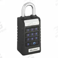 MASTER LOCK Bluetooth Padlock: Black, Std Shackle, Boron Alloy Shackle (MPN 6400ENT). Key specifications — attr1351169: Bluetooth; attr1320070: 6400; attr1314123: MASTER LOCK.