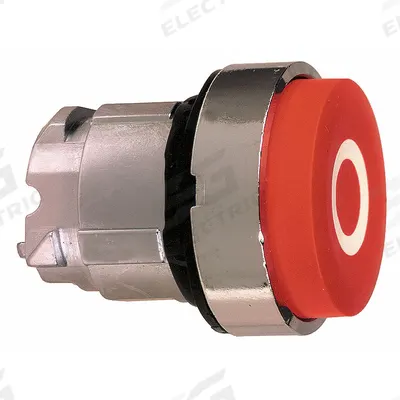 SCHNEIDER Extended Push Button: Red, 22 mm Mounting Size, Metallic - Extended-Length Push-Button Operators