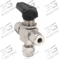 PARKER Manual Three-Way Ball Valve: 1/2 in, 316 Stainless Steel, L Flow, Std Port Ball Port, Lever (MPN 8A-MB8XPFA-SSP). Key specifications — Brand: PARKER; Handle: Lever.