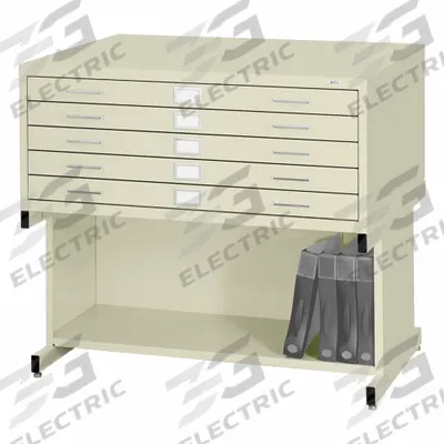 SAFCO PRODUCTS Flat File Cabinet Base: White, 20 in Overall Ht, 41 1/2 in Overall Dp - Bases for Flat File Cabinets