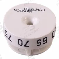 Thermostat Knob: Grainger Sku(s) 38Y156/38Y157/38Y158/38Y159/38Y170/38Y171/38Y172, T-4002-5017. Key specifications — Accessory Type: Thermostat Knob; Compatible Grainger Part Number: 38Y172; Includes: (1) External Horizontal Mount Set Point Adjustment Dial; Color: White; Material: Plastic; Manufacturer Part Number: T-4002-5017; Brand: JOHNSON CONTROLS; Compatible Manufacturer Model Number: T-4002-203.