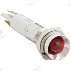 APPROVED VENDOR Protruding Panel Light: 5/16 in Panel Mounting Hole Dia, LED, Red, Protruding Head (MPN 24M051). Key specifications — Brand: APPROVED VENDOR; Electrical Connection: 0.11 Male Quick Disconnect.