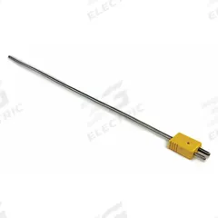 DAYTON Thermocouple Probe: -325°F to 2,280°F /-200°C to 1,250°C, Type K, Rounded Tip, 18 in Probe Lg (MPN 36GK95). Key specifications — attr1275752: 20 AWG; attr1275757: 18 in; attr1275763: ±1.1 % Below 293 °C, ±0.4 % Otherwise; attr1275765: 36GK95; attr1275769: DAYTON; attr1434700: Weld.