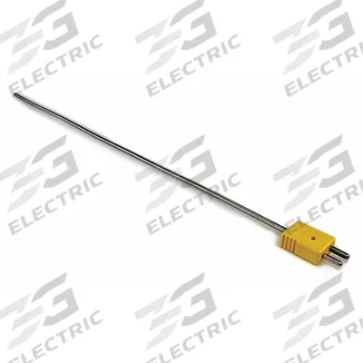 Dayton Thermocouple Probe: -325°F to 2,280°F /-200°C to 1,250°C, Type K, Rounded Tip - Thermocouples for Gas Applications