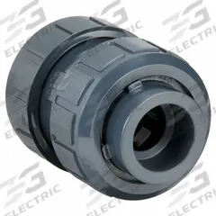 ASAHI Ball Check Valve: Ball, Inline Valve Body, PVC, 1 1/4 in Pipe Size, True Union Socket, Std (MPN 1210012). Key specifications — Brand: ASAHI.