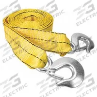 PERFORMANCE TOOL Tow Strap w/Hooks: 20 ft Overall Hook Size, 2 in Overall Wd, 20 ft Overall Lg (MPN W1822). Key specifications — Material: Polyester; Hook Type: Forged Hook; Overall Hook Size: 20 ft; Attachment Style: Hooks; Duty Capacity: Heavy Duty; Brand: PERFORMANCE TOOL; Equipment Color: Yellow.