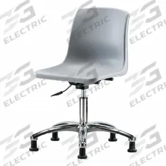 BLUE RIDGE ERGONOMICS Shell Chair: Gray, Plastic Material, 17 in Back Ht, 16 in Seat Wd, Stationary (MPN SDHCH-CR-RG-GRY). Key specifications — attr982877: Chrome; attr982865: Gray; attr982870: BLUE RIDGE ERGONOMICS; attr982901: Gray.