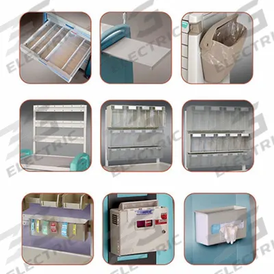 CAPSA HEALTHCARE Anesthesia Cart Accessories (MPN AM-AN-ACCPK3) - Side-Mount Accessories for Medical Carts