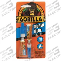 GORILLA Instant Adhesive: Super Glue, Gen Purpose, 0.21 fl oz, Tube, Clear, Thick Liquid (MPN 7800102). Key specifications — Series: Super Glue; Primary Applications: General Purpose; Materials Bonded: Glass; Brand: GORILLA; Secondary Compatible Materials: Metals.