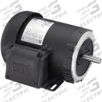 WEG General Purpose Motor: C-Face/Rigid Base Mount, Totally Enclosed Fan Cooled, 1/2 hp, 1,760 RPM (MPN .5018ES3E56C-S). Key specifications — Brand: WEG; Nameplate Voltage @ 60 Hz: 208-230/460V AC; Full Load Current @ 60 Hz: 1.91-1.72/0.862 A; Nameplate RPM @ 60 Hz: 1,760 RPM; Motor Enclosure: TEFC.