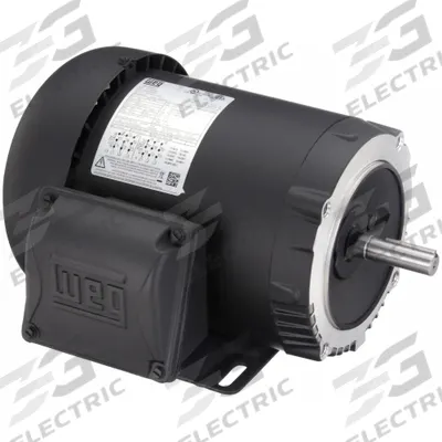 WEG General Purpose Motor: C-Face/Rigid Base Mount, Totally Enclosed Fan Cooled - C-Face with Rigid Base 3-Phase General Purpose AC Motors