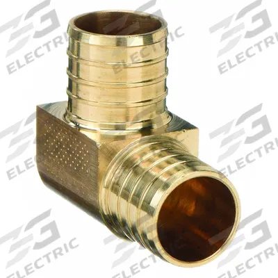 ZURN Barbed Fitting Elbow: 2 in ID x 2 in ID Size, Barbed x Barbed, Brass - Crimp-On Brass Barbed Tube Fittings