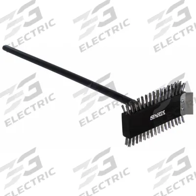 CARLISLE Grill Brush and Scraper: 30 1/2 in Overall Lg, Metal Bristles, 1 in Bristle Lg - Furnishings, Appliances and Hospitality