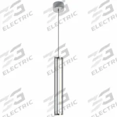 AFX INC. LEDPendant: 4 in Dia, 24 in Ht, Satin Nickel, 2,400 lm, 3000K, 25 W, 120V AC, Dimmable (MPN CSSP24L30D1SN). Key specifications — Voltage: 120V AC; Brand: AFX INC.; Color Temperature: 3000K; Dimmable: Yes; Housing Finish/Color: Satin Nickel.