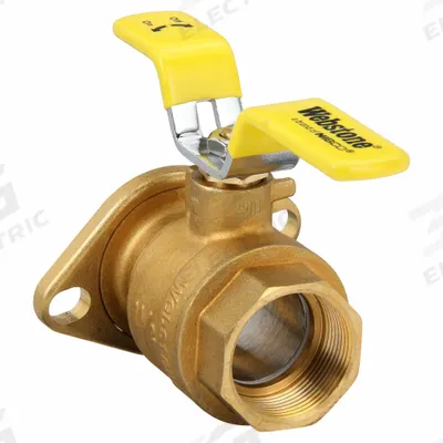 WEBSTONE Manual Two-Way Ball Valve: 1 1/2 in, Brass, Straight, FIP x Flange - Brass Ball Valves