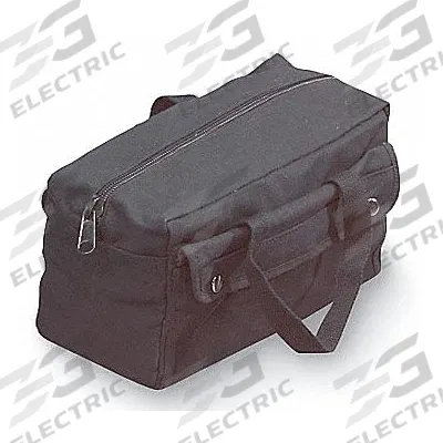 TEXSPORT Tool Bag: 11 in W x 6 in D x 7 in H, Black, Canvas, 4 Pockets, 2 Inside Pockets - Canvas Wide-Mouth Tool Bags