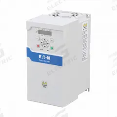 EATON Variable Frequency Drive: In Phase Single, Out Phase Three, 3 hp_5 hp, With Bypass, Compact (MPN DM1-12011EB-S20S). Key specifications — Style: Compact; Color: White; Output Voltage: 200-240V AC; Output Phase: Three.