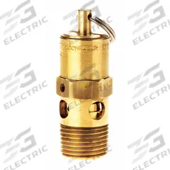 CONRADER Safety Valve: Hard Seat, 3/8 in (M)NPT Inlet (In.), 1/4 in (F)NPT Outlet (In.), Brass (MPN SRH250-3/8-CE-060). Key specifications — attr291993: Hard Seat; attr291998: Brass; attr292007: Stainless Steel; attr292009: Brass; attr294753: CONRADER.