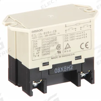 OMRON Enclosed Power Relay: Surface (Top Flange) Mounted, 25 A Current Rating - Surface-Mounted Relays