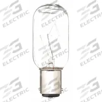 FEDERAL SIGNAL Incandescent Bulb: Incandescent, Double Contact Bayonet (BA15d), (T) Tubular, T8 (MPN K149123A). Key specifications — Light Color: White; Trade Number: 25T8; Voltage: 120V AC; Brand: FEDERAL SIGNAL; Bulb Shape: T8.