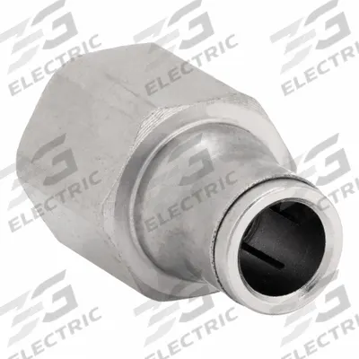 LEGRIS Push-Fit Adapter Fitting: 1/4 mm Pipe x 4 mm OD Size, BSPP x Push-to-Connect - Nickel-Plated Brass Tube Fittings