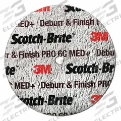 SCOTCH-BRITE Unitized Wheel: 3 in Dia x 1/2 in W, 1/4 in Arbor Hole, Ceramic, Medium, Soft (4), Soft (MPN 7010310029). Key specifications — Series: DP-UW; Brand: SCOTCH-BRITE.