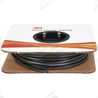 3M Heat Shrink Tubing: 0.5 in I.D. Before Shrinking, 0.25 in I.D. After Shrinking, 100 ft Lg, Black (MPN FP301-1/2-100'-BLACK-SPOOL). Key specifications — Color: Black; Brand: 3M.