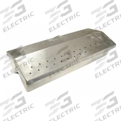CROWN VERITY Grill Smoker Box: Stainless Steel, 4 1/2 in Overall Wd - Removable Cooking Surfaces & Trays