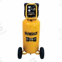 DEWALT Portable Electric Air Compressor: Quiet, Oil Free, 26 gal, Vertical, 2 hp, 4 cfm @ 90 psi (MPN DXCMSAC260). Key specifications — attr48686: Oil Free; attr48685: 120V; attr48678: 15A; attr48671: DEWALT; attr124308: Quiet (less than 75 dBA).