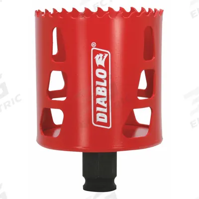 DIABLO Hole Saw: 2 9/16 in Saw Dia., 4 Teeth per Inch, 2 3/8 in Max. Cutting Dp - Multi-Material-Cutting Hole Saws without Arbor
