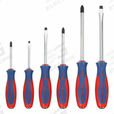 WESTWARD Demolition Magnetized Tip Screwdriver Set: 1-10 Pieces, 6 Pieces - Demolition Screwdriver Sets