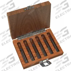 MICRO 100 Boring Bar Set: Boring, 3/8 in Shank Dia., Bright (Uncoated), 6 Tools, 2° Clearance Angle (MPN BB-5)