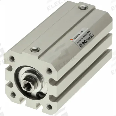 SMC Compact Cylinder: 9/16 in Bore Dia, 3 in Stroke Lg, Tapped Hole Mounting - Basic Mount Compact Cylinders