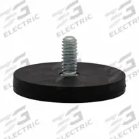 MAG DADDY Rubber Coated Magnet: Neodymium, 1 11/16 in Outside Dia, 1/4-20" Male Thread Tap Size, N35 (MPN 75005). Key specifications — Color: Black; Max Pull Force: 20 lb; Tap Size: 1/4-20" Male Thread.