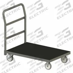 APPROVED VENDOR Platform Truck: 1,400 lb, 48 in L x 24 in W x 7 7/8 in H Deck, Solid, 12 ga Deck (MPN EPTRM24485PU95). Key specifications — Side Panel Type: No Side Panels; Brand: APPROVED VENDOR; Color: Gray; Caster/Wheel Configuration: (2) Rigid.