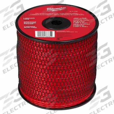 MILWAUKEE String Trimmer Line: Nylon, 0.105 in Dia, 625 ft Overall Lg, Twisted