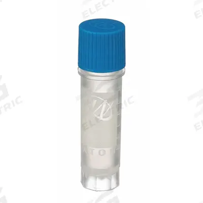 APPROVED VENDOR Cryogenic Vial: Cryogenic, Polypropylene, 2 mL, Blue, 12 mm Body Dia, Sterile - Plastic Cryogenic Vials