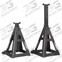 GRAY Vehicle Stand: Pin Adjustment, 10 ton Load Capacity, 52 in Max Extended Ht, 30 in Min Ht, 1 PR (MPN 10THF). Key specifications — Base Shape: Square; Base Material: Steel; Saddle Shape: Rectangular; Brand: GRAY.