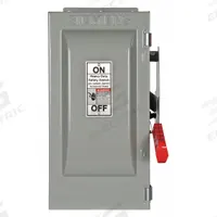 SIEMENS Safety Switch: Fusible, 30 A, Single Phase, 240V AC, Galvanized Steel, Indoor (MPN HF221J). Key specifications — Brand: SIEMENS.