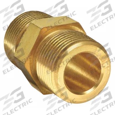 PARKER Metal Pipe Straight: Straight, Brass, 1/8 in x 1/8 in - Threaded Extreme-Pressure Instrumentation Pipe Fittings