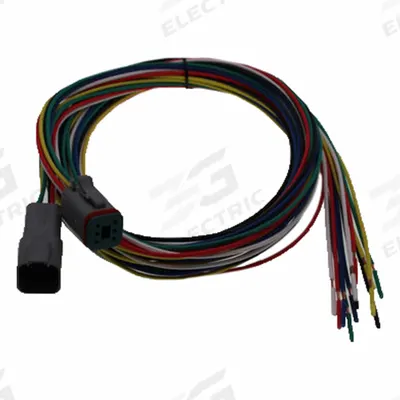 SPEED WIRING PRODUCTS Connector: Deutsch DT, 6 Poles, 72 in Wire Lead Lg, 13 A - Harsh Environment DC Power Deutsch Connector Assemblies